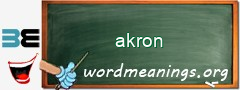 WordMeaning blackboard for akron